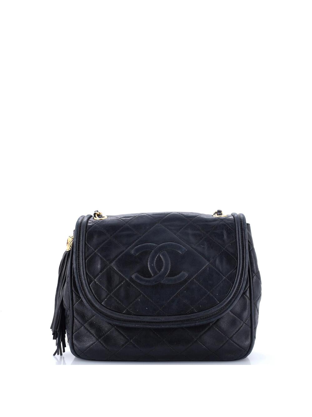 Chanel Vintage Diamond Cc Round Flap #374883C21B